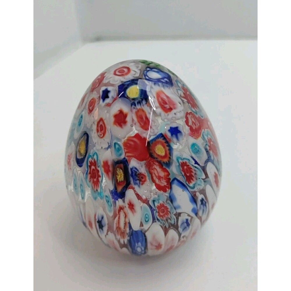 MCM Vtg Murano Art Glass Oval Vase 31/2” Tall